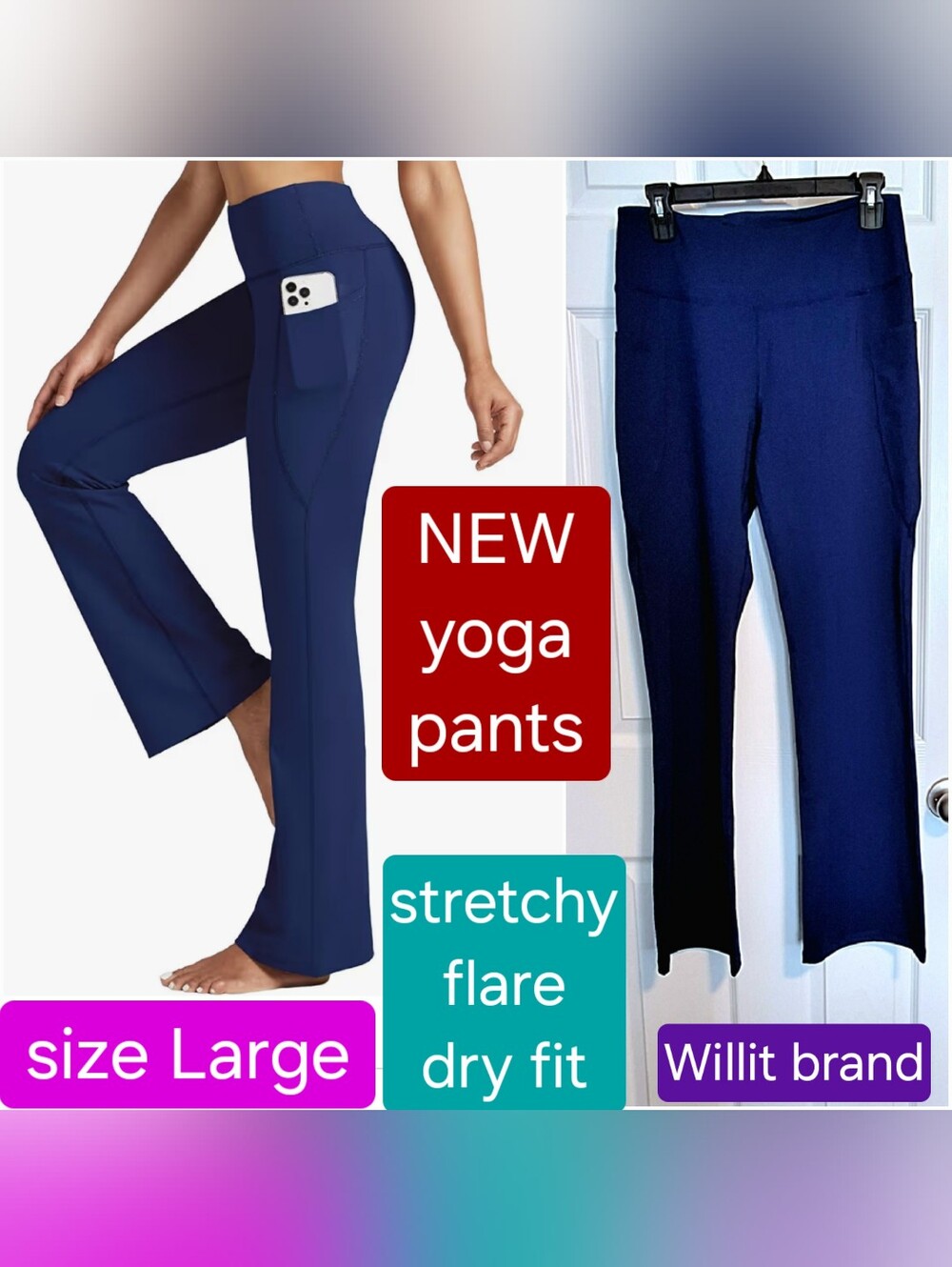 Yoga Pants - NWOT Dry Fit High Waisted Stretchy Flare Pants